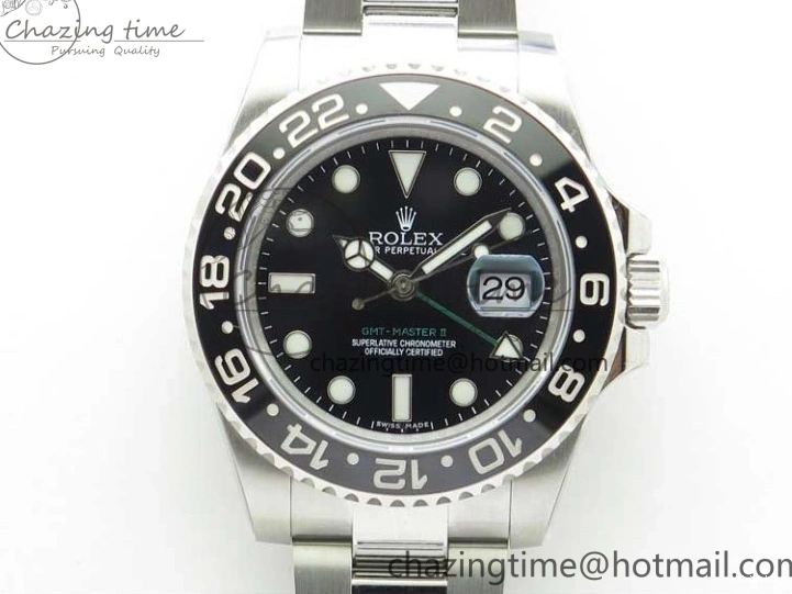 Master Black GMT A3186 Black Best II 116710LN Steel SS on Edition Bracelet 316L ROF Ceramic Dial 0422